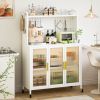 Carbon steel Kitchen Storage Cabinets, Microwave Stand, Bakers Racks for Kitchens with Storage, Microwave cart