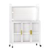 Carbon steel Kitchen Storage Cabinets, Microwave Stand, Bakers Racks for Kitchens with Storage, Microwave cart