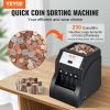 VEVOR USD Coin Sorter, Coin Sorter Machine for USD Coin 1Â¢ 5Â¢ 10Â¢ 25Â¢, Sorts up to 230 Coins/min