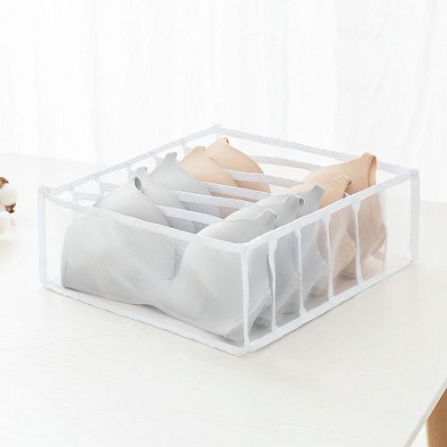 1pc/3pcs Fabric Sock and Underwear Organizer - 6/7/11 Grids Drawer Organizers for Closet Storage - Foldable Cabinet Boxes for Socks, Underwear