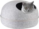 Premium Felt Cat Bed Cave, Cat House for Indoor, Handmade 100% Wool Bed for Cats and Kittens, Cat Hideaway Shape Cat Cave for Pets Playing